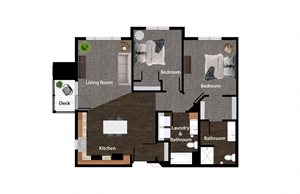 Two Bedroom End Connex Apartments in St. Michael, MN